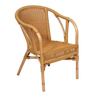 Rattanstuhl "Martinique" mit Armlehne